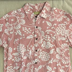 Kahala Pink Aloha Men's Button Up Shirt
